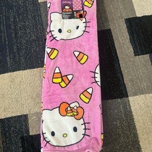 hello Kitty candy corn halloween blanket
